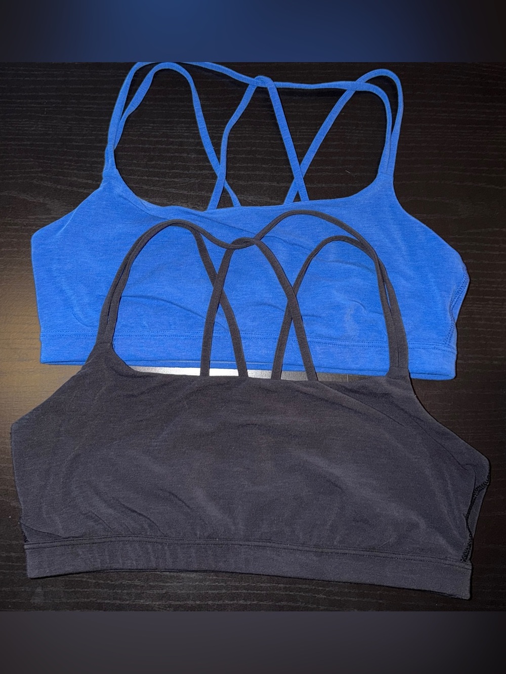 💙🖤 GapFit Sports Bra Bundle — Blue & Black | Size M